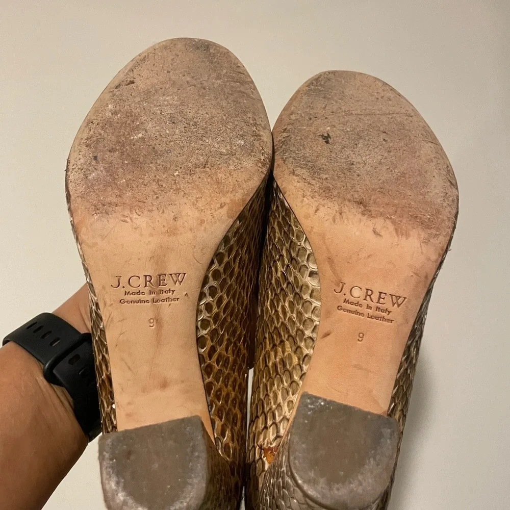 J.Crew Collection Etta Pumps in Snakeskin